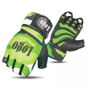 Weightlifting Neon-Green-Camo-Gloves